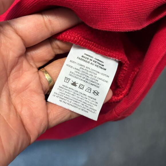 Jordan Hoodie Men's XL Pullover Jumper Sweatshirt Red Athletic Skater Streetwear - Picture 6 of 9